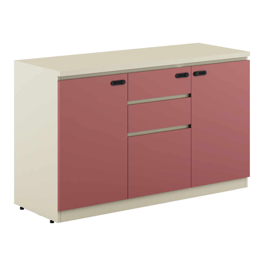 3 Drawer & 2 Shutter Low Height Storage