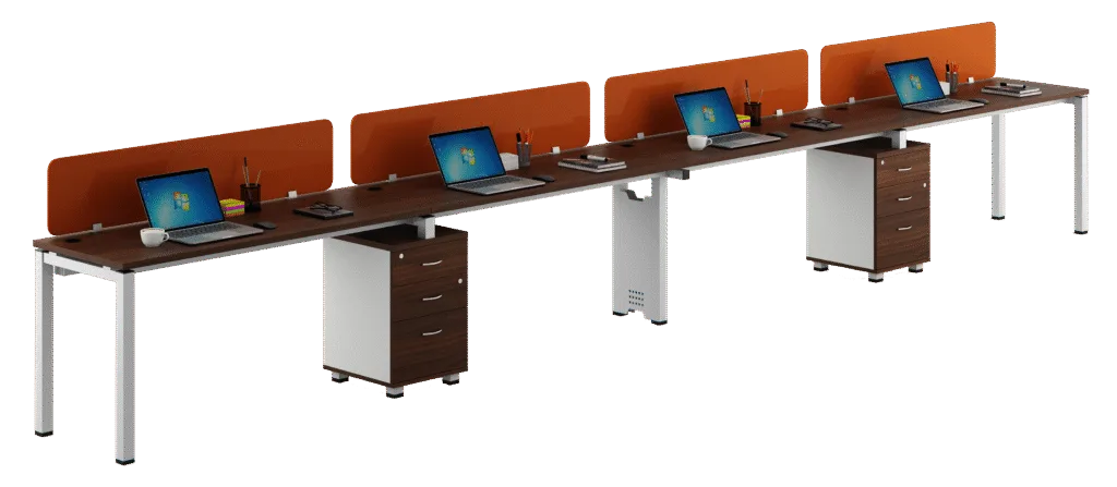 Side by Side Sharing 4 Drawer Pedestal​